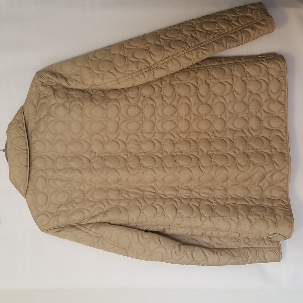 Coach  Monogram  Jacket Color: Tan Sz:S - Picture 6 of 10